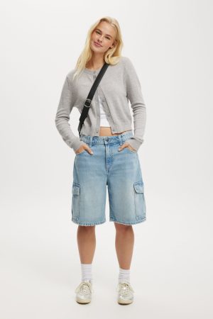 Super Baggy Cargo Denim Jort