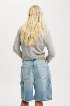 Super Baggy Cargo Denim Jort