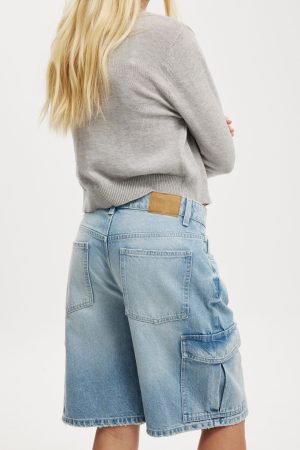 Super Baggy Cargo Denim Jort
