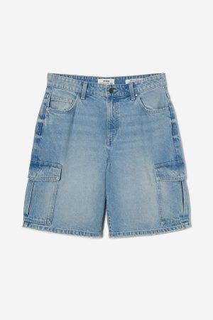Super Baggy Cargo Denim Jort