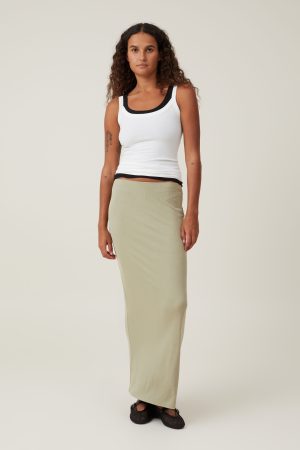 Staple Rib Maxi Skirt