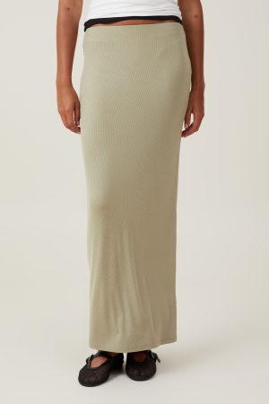 Staple Rib Maxi Skirt