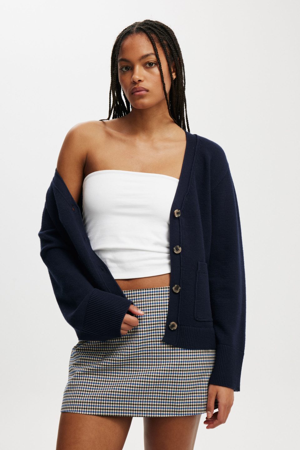 Lux V Neck Pocket Cardigan