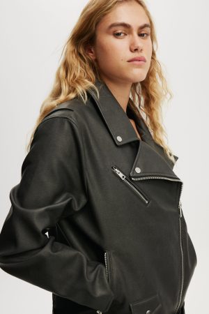 Roman Faux Leather Biker Jacket