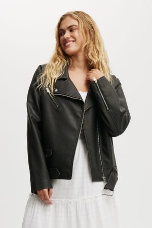 Roman Faux Leather Biker Jacket