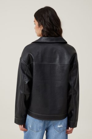 Leo Faux Leather Jacket