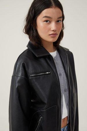 Leo Faux Leather Jacket