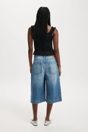 90 S Baggy Denim Jort