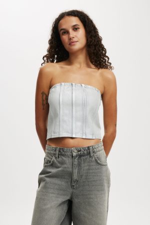 Denim Tube Top