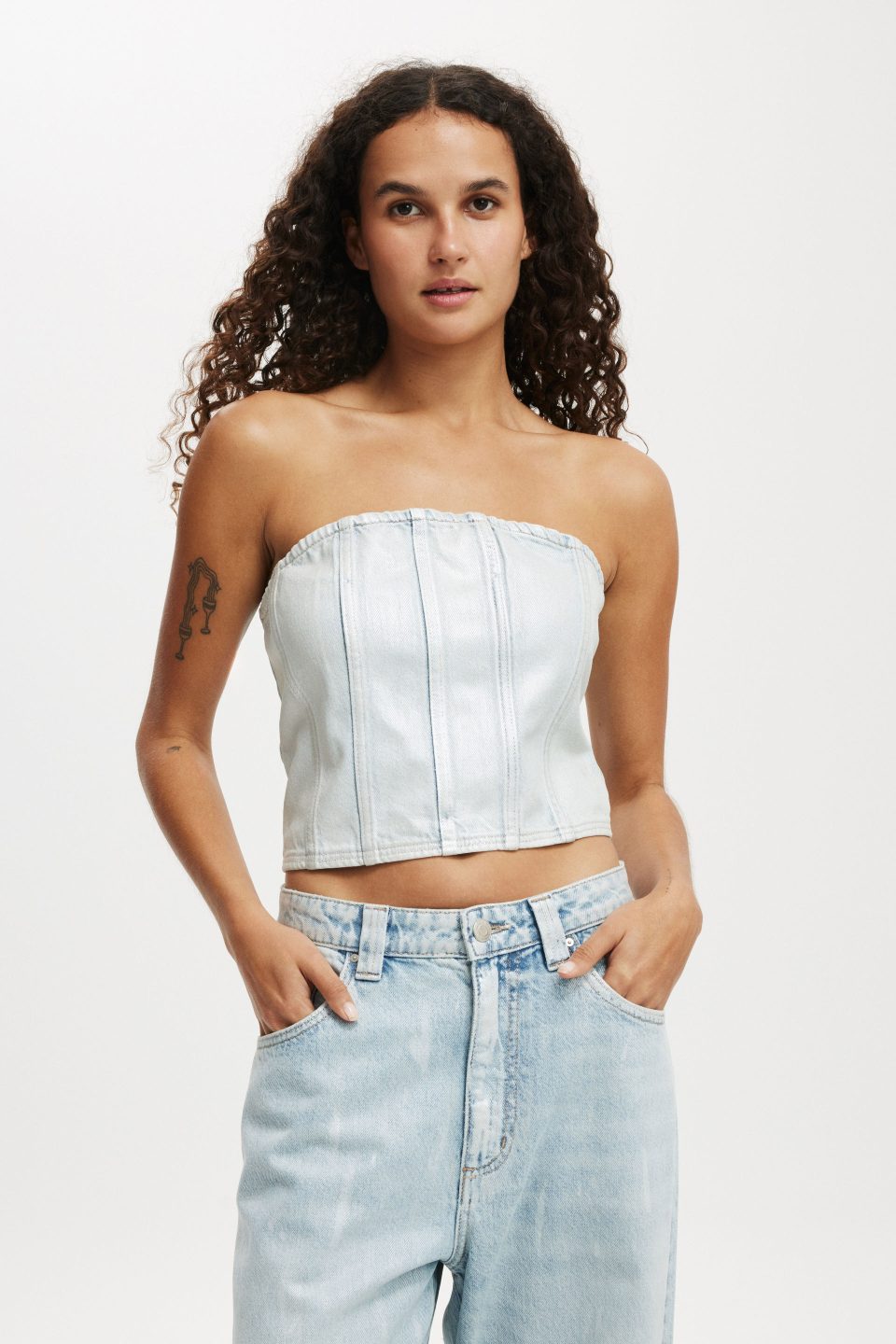 Denim Tube Top