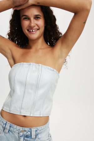 Denim Tube Top