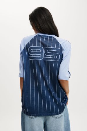 Oversized V Neck Raglan Jersey