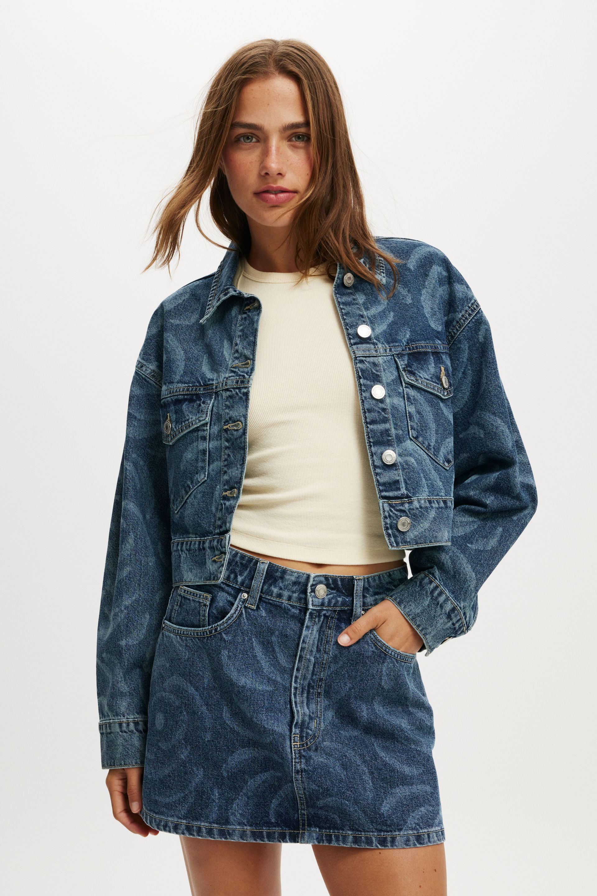 Bianca Simpson Denim Mini Skirt