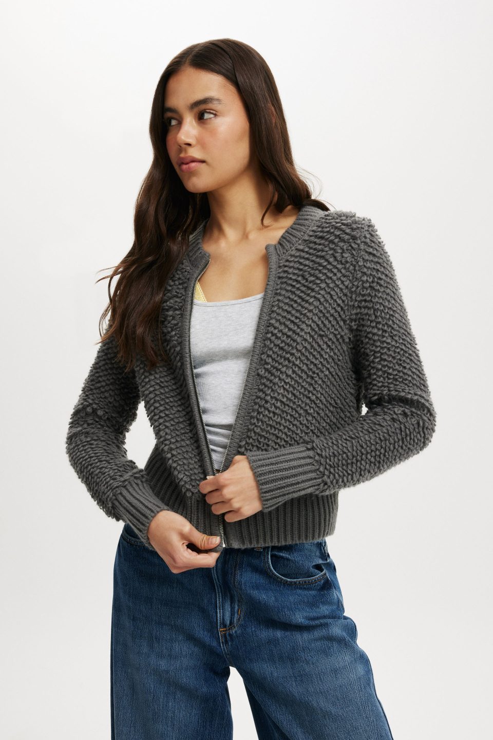 Shaggy Crew Texture Cardigan