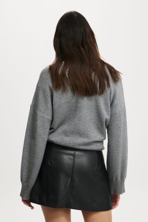 Faux Leather Mini Skirt Nth