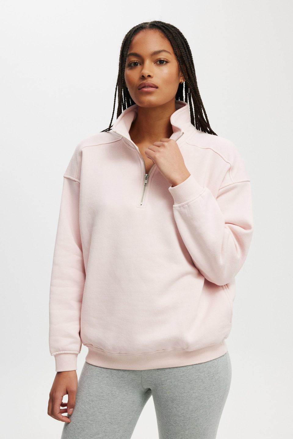 Classic Fleece Oversized Half Zip Sweatshirt