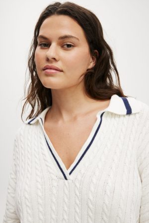 Coco Cotton Long Sleeve Polo