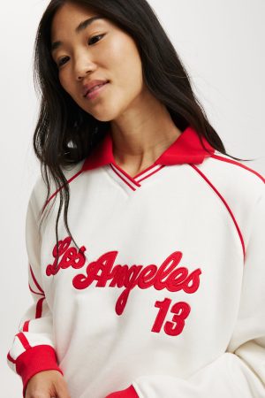 Sporty Polo Sweatshirt