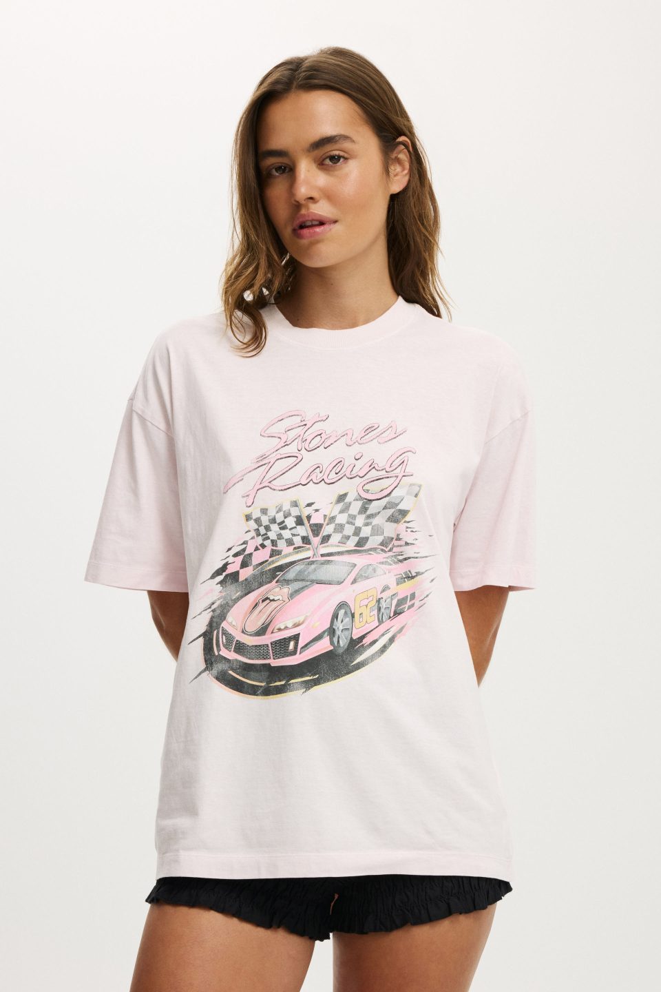 Rolling Stones Boxy Graphic Music Tee