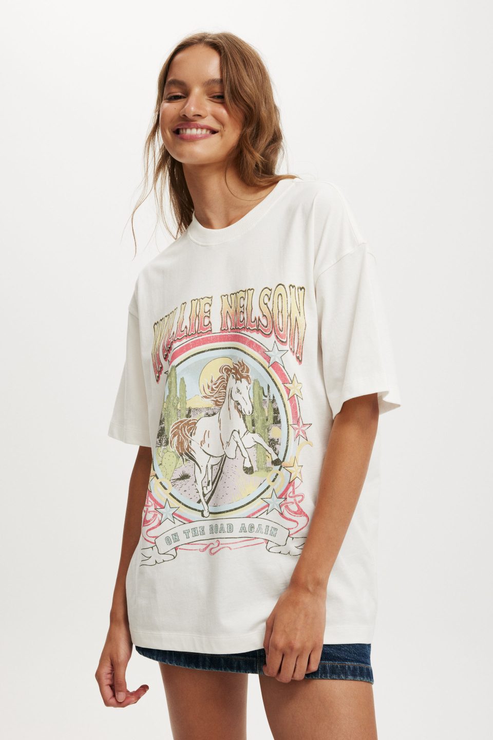 Willie Nelson Boxy Graphic Tee