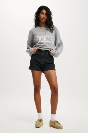 High Rise Micro Denim Short