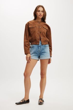 High Rise Micro Denim Short