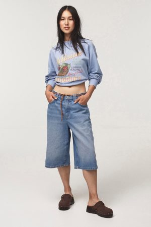 Classic Fleece Graphic Raglan Crew Sweatshirt