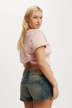 Micro Low Denim Short