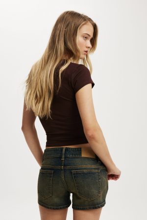 Micro Low Denim Short