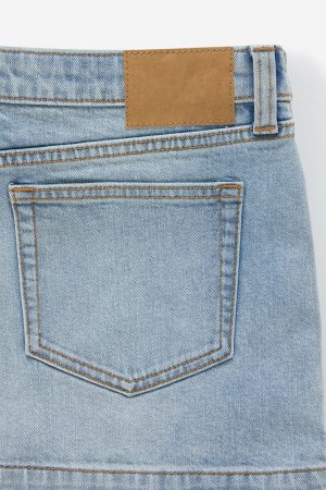 Micro Low Denim Skirt