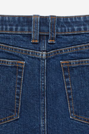 Micro Low Denim Skirt