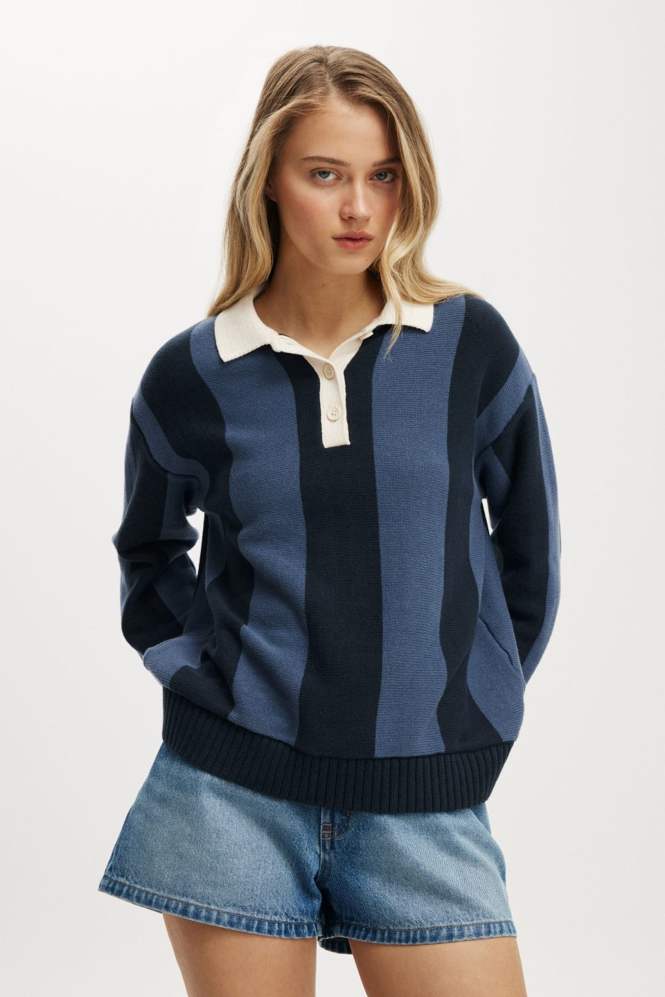 Cotton Long Sleeve Polo