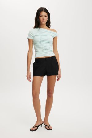 Nikki Gathered Short Sleeve Top