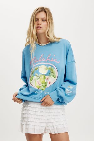 Fleece Graphic Crew Sweatshirt