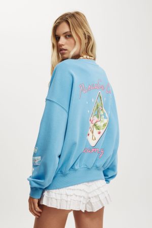 Fleece Graphic Crew Sweatshirt