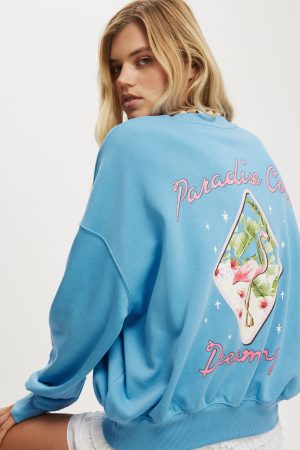 Fleece Graphic Crew Sweatshirt