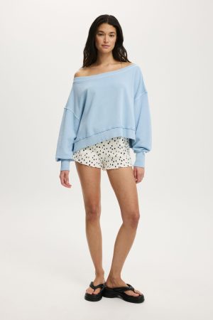 Off Shoulder Sweatshirt