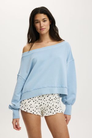 Off Shoulder Sweatshirt