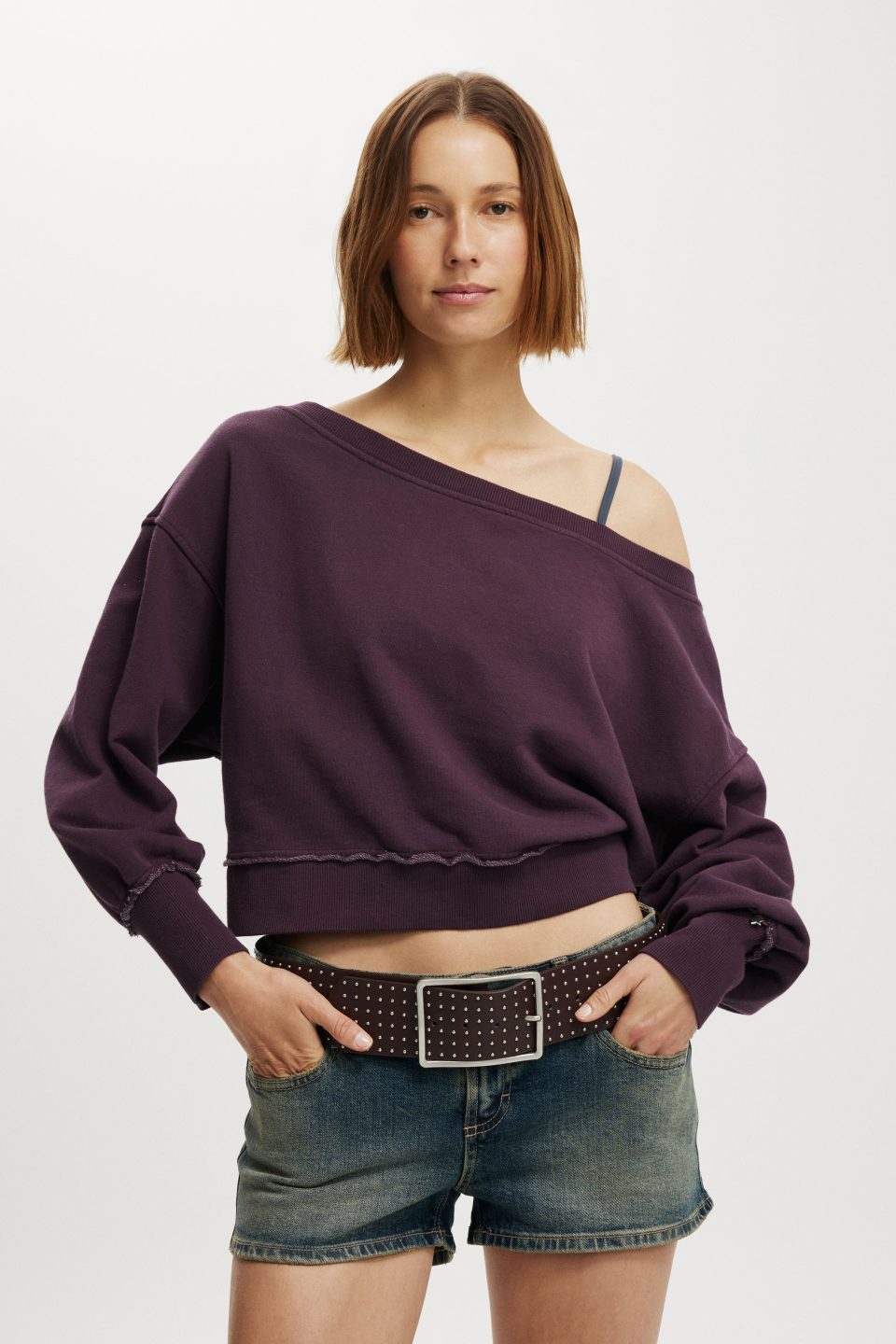 Off Shoulder Sweatshirt