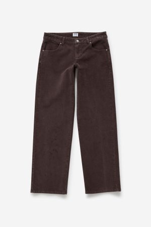 Low Rise Straight Cord Pant