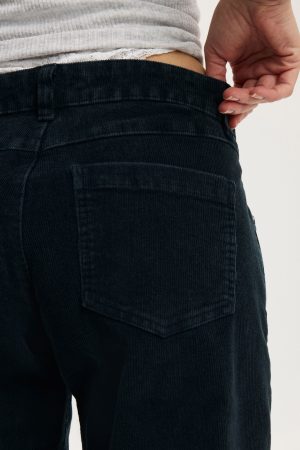 Low Rise Straight Cord Pant