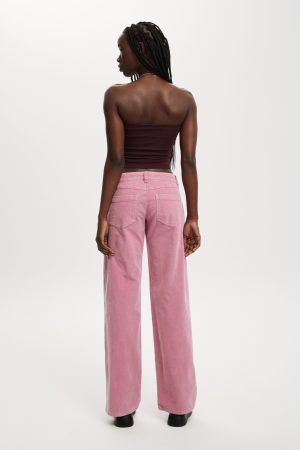 Low Rise Straight Cord Pant