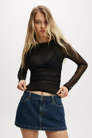 Ashley Mesh Long Sleeve Top