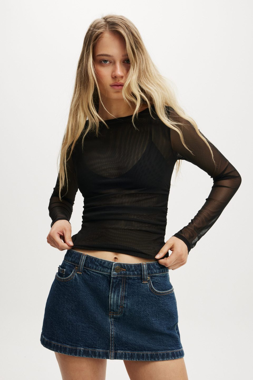 Ashley Mesh Long Sleeve Top