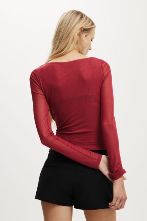Ashley Mesh Long Sleeve Top