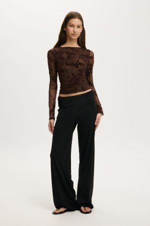 Ashley Mesh Long Sleeve Top