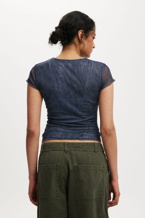 Ashley Mesh Short Sleeve Top