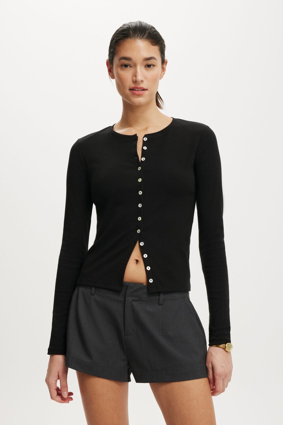 Bailey Button Detail Cardi