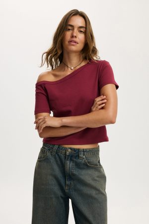 Arlie Asymmetric Short Sleeve