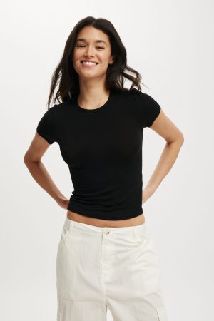 Sheer Layer Crew Short Sleeve